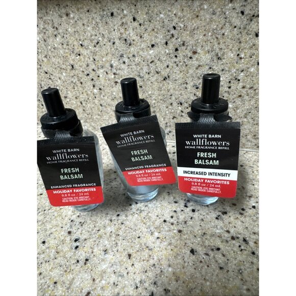 Bath & Body Works Set Of 3 Fresh Balsam Wallflower Fragrance Refills - Picture 1 of 1